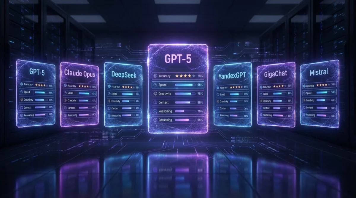 Сравнение семи лучших нейросетей для генерации текста — GPT-5 Claude DeepSeek Gemini