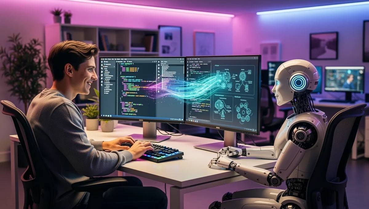 Разработчик использует ИИ для написания кода — сравнение инструментов 2026