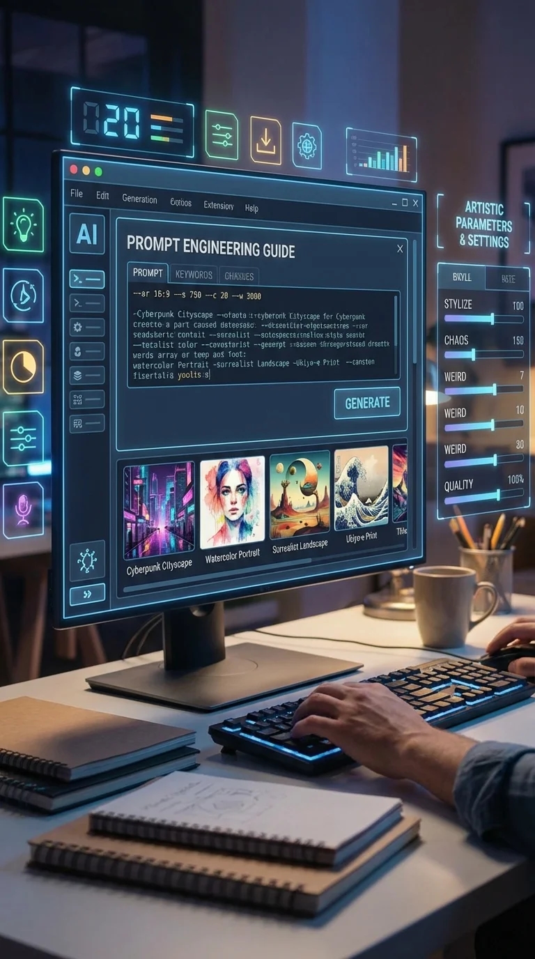 Midjourney промпт-инженеринг — структура и параметры