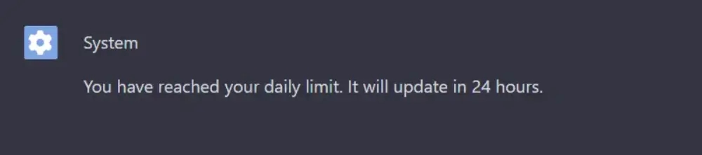 Скриншот предупреждения о превышении лимита сообщений в ChatGPT