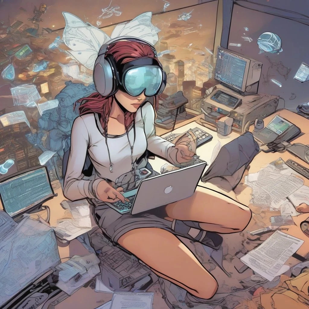 Девушка в виртуальных очках