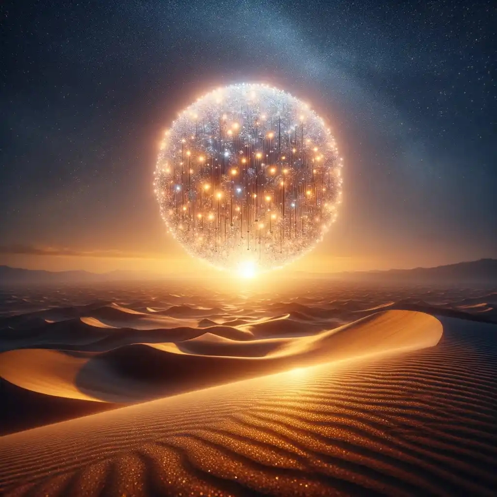 Сфера из мерцающих огоньков