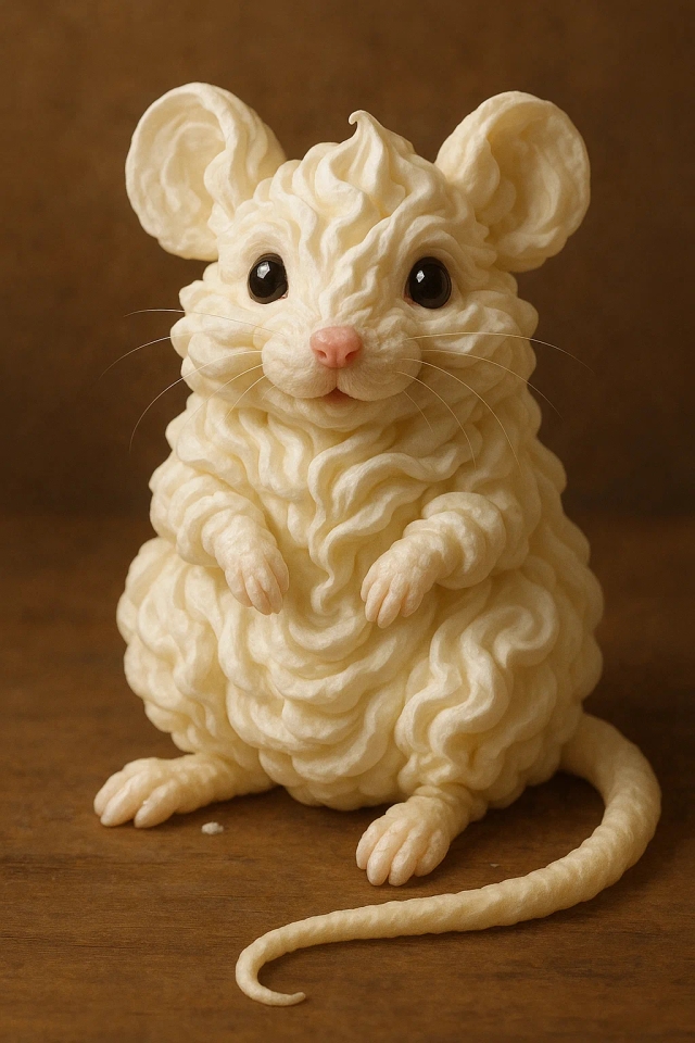 Создайте мышь, смешанную со взбитыми сливками