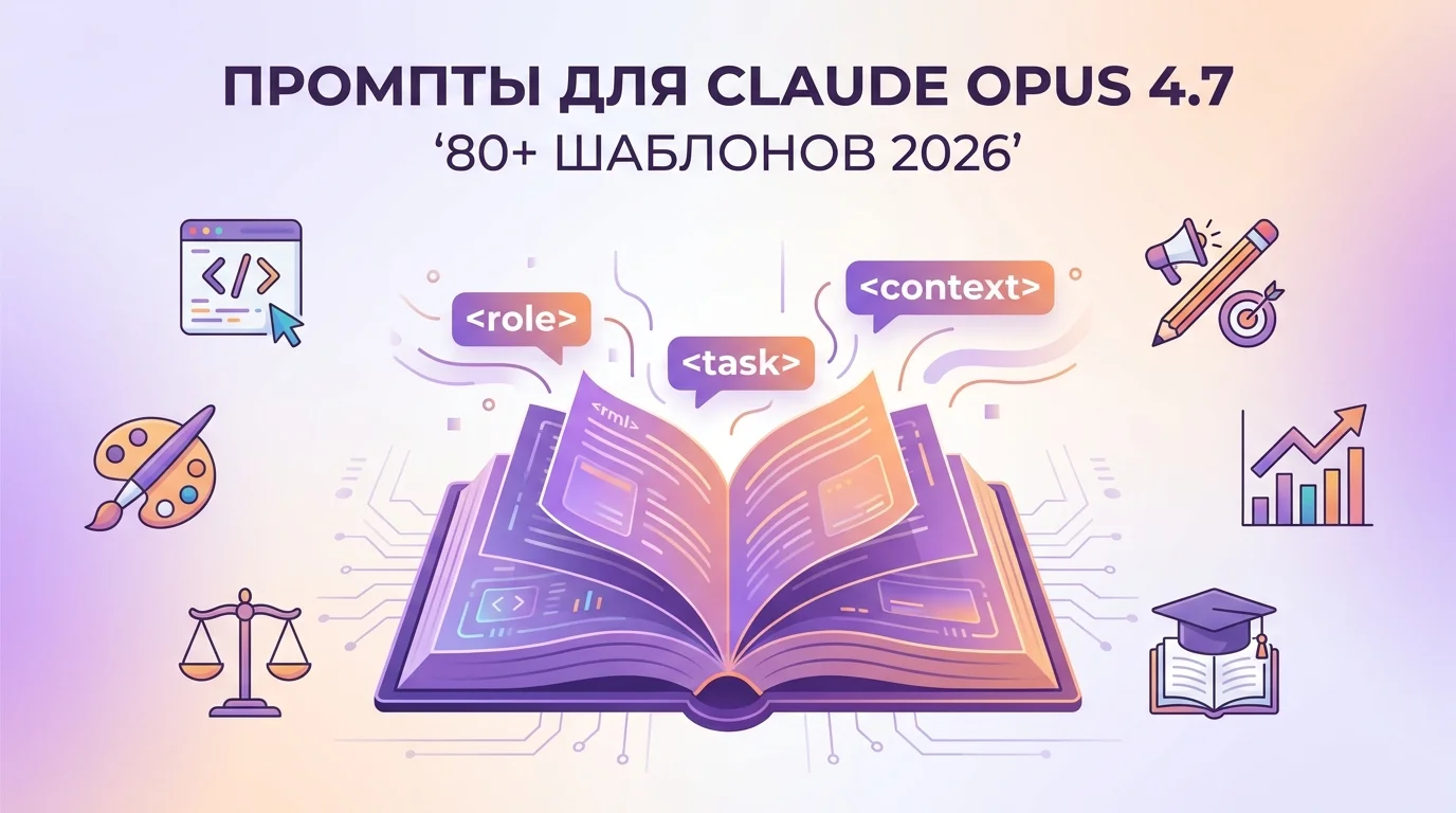 Промпты для Claude Opus 4.7 — 80+ готовых шаблонов 2026